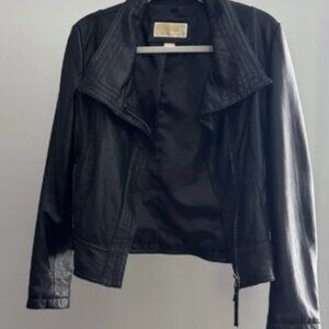 Michael Kors Black Moto Leather Jacket size S